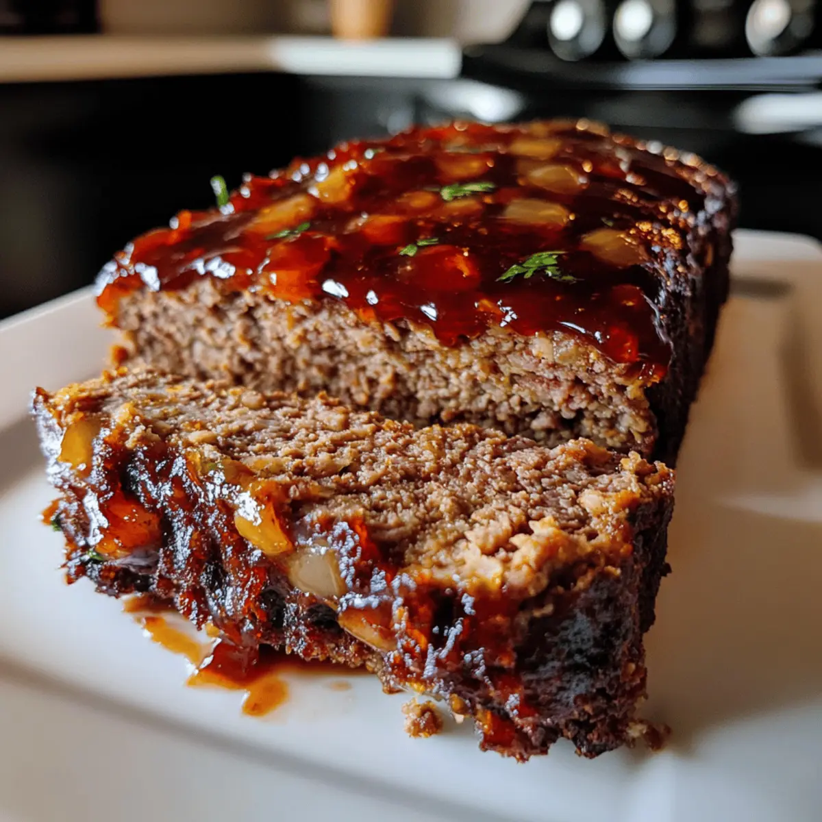 Vintage Meatloaf with Sweet & Spicy Glaze