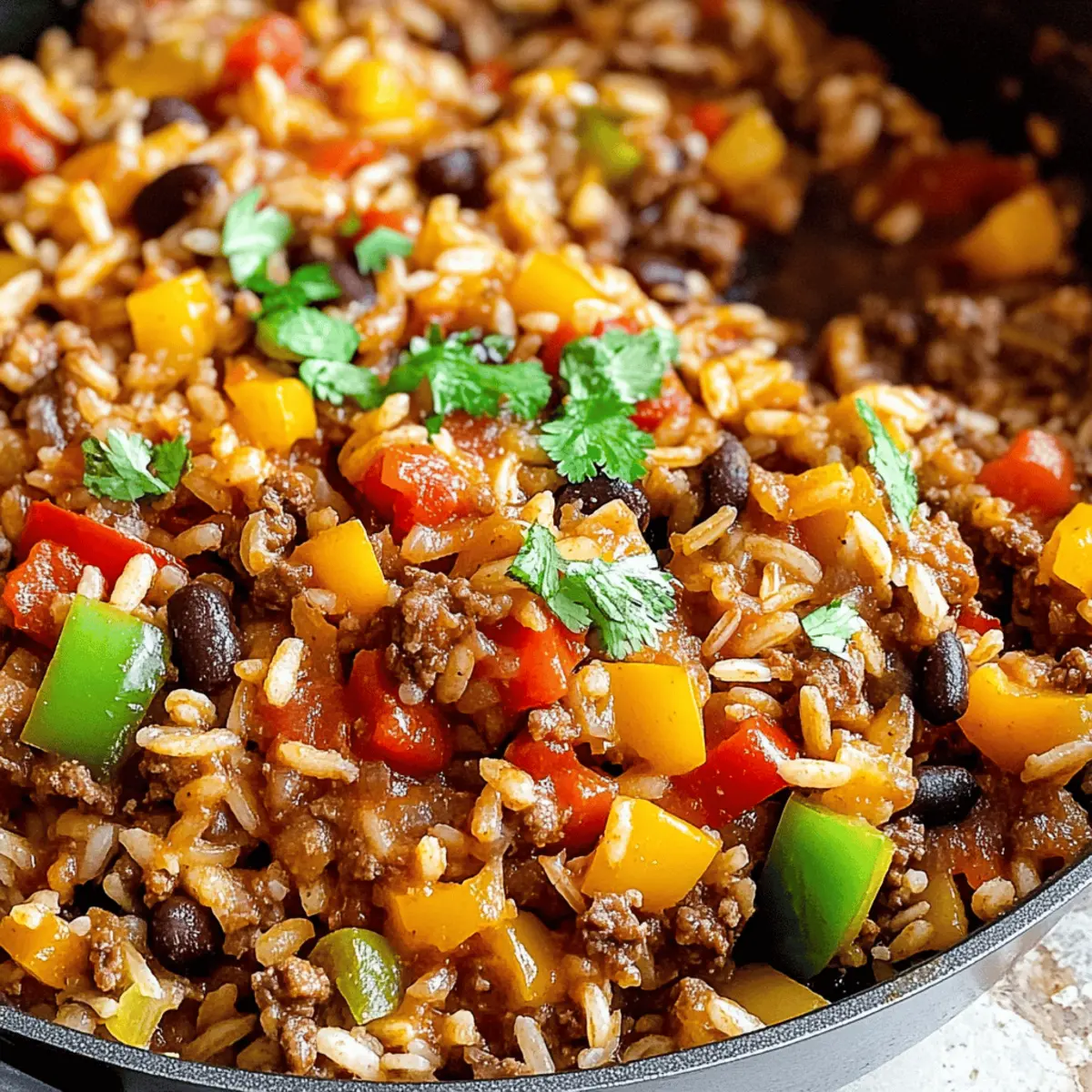 One Pot Mexican Beef Rice Skillet
