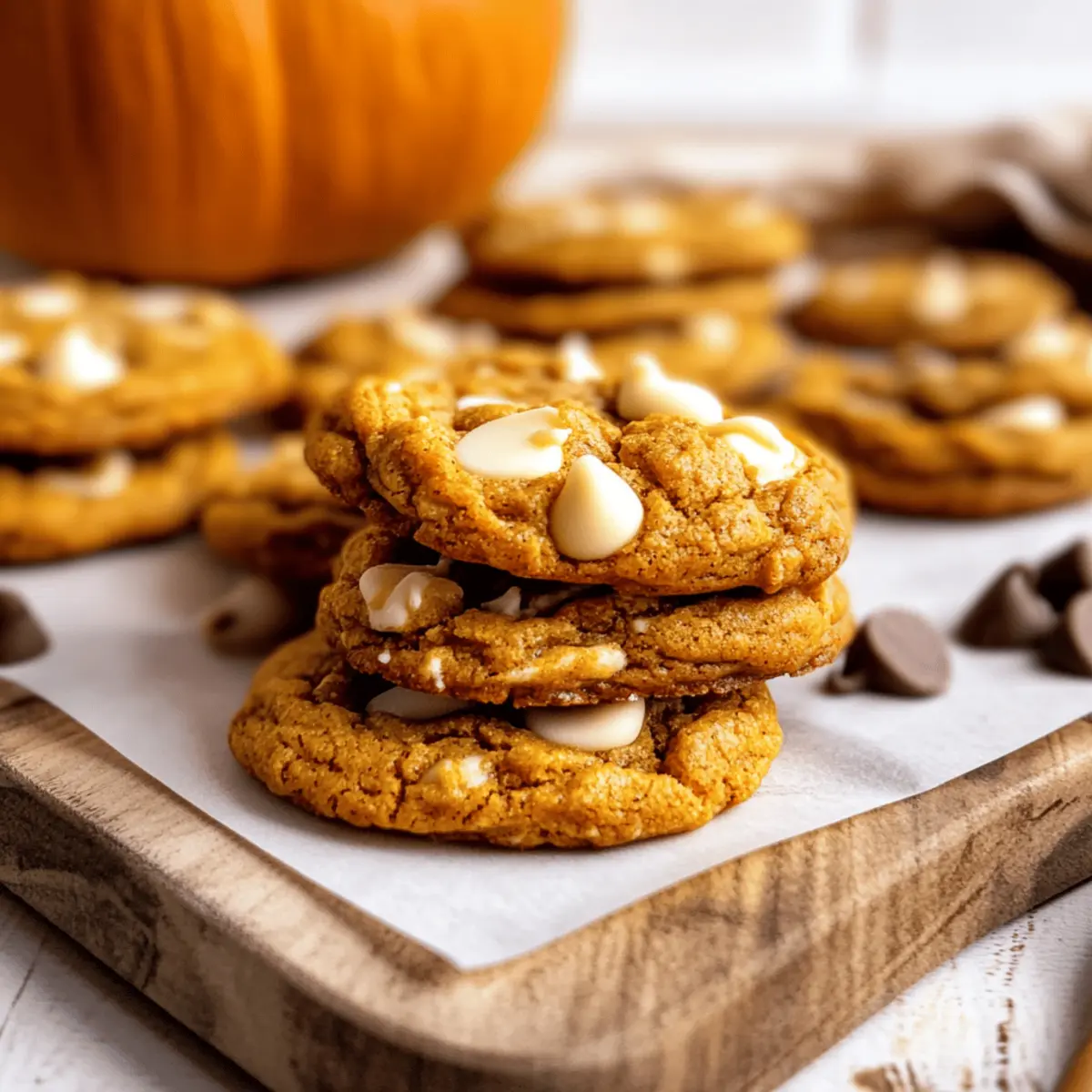 Pumpkin White Chocolate Chip Cookies