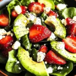 Strawberry Avocado Spinach Salad