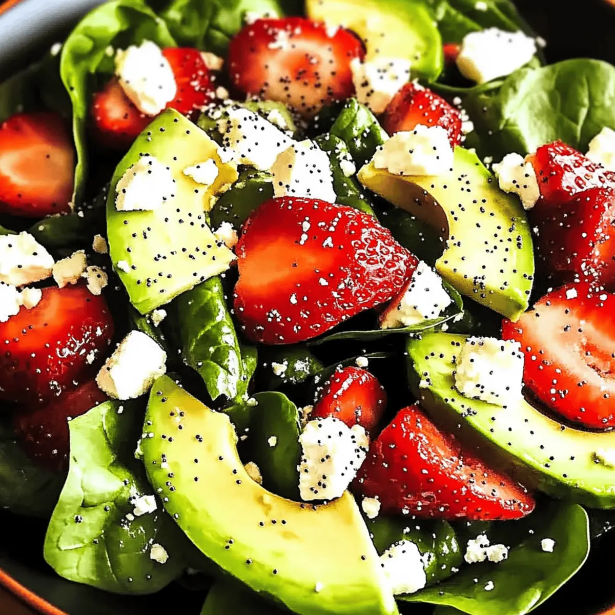 Strawberry Avocado Spinach Salad