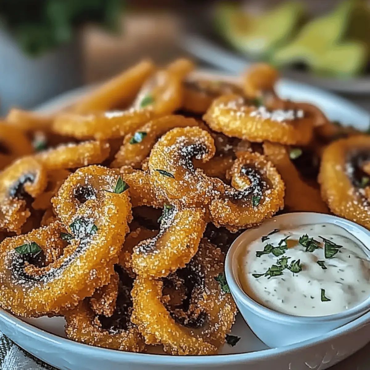 Fried Sliced Mushrooms