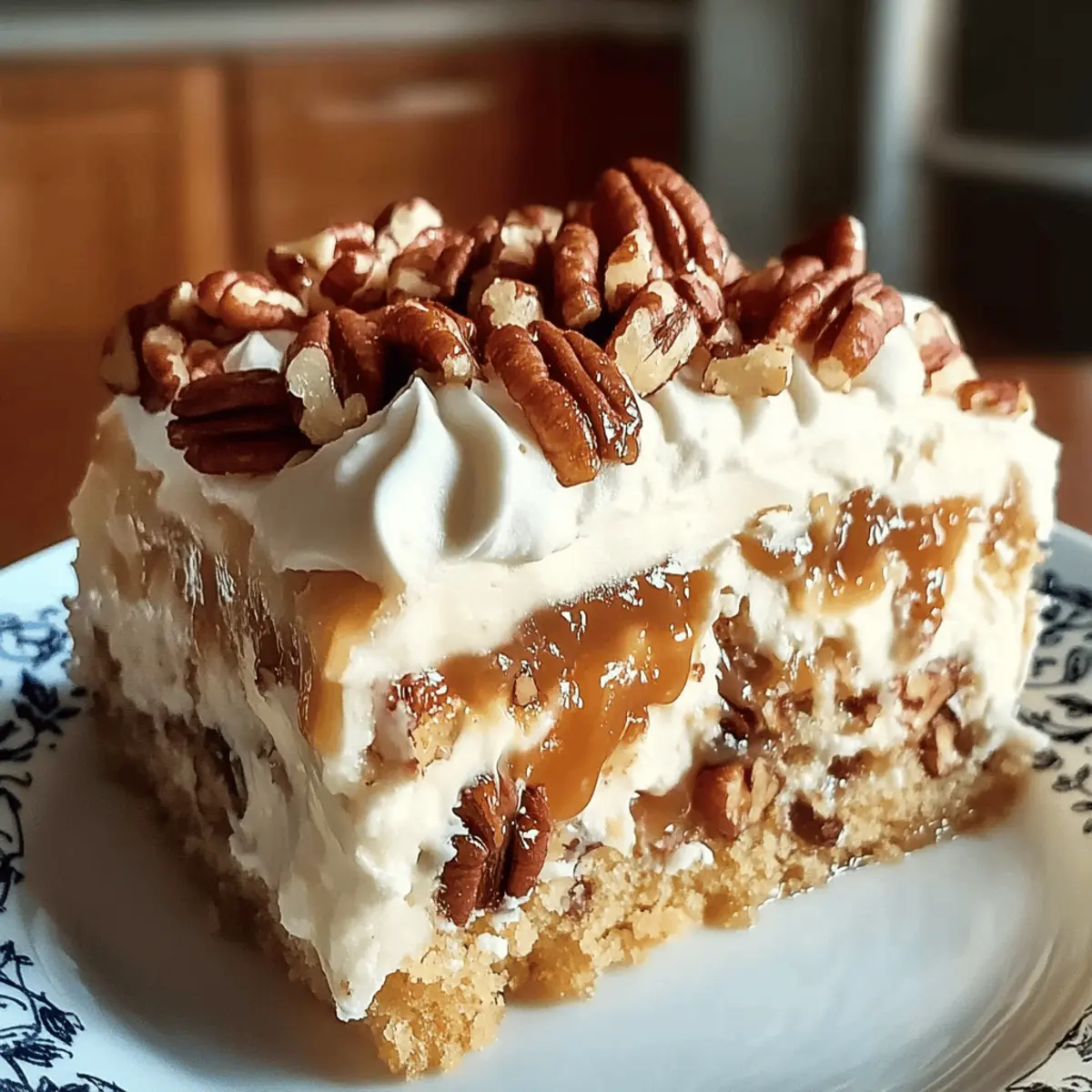 Butter Pecan Praline Poke Cake