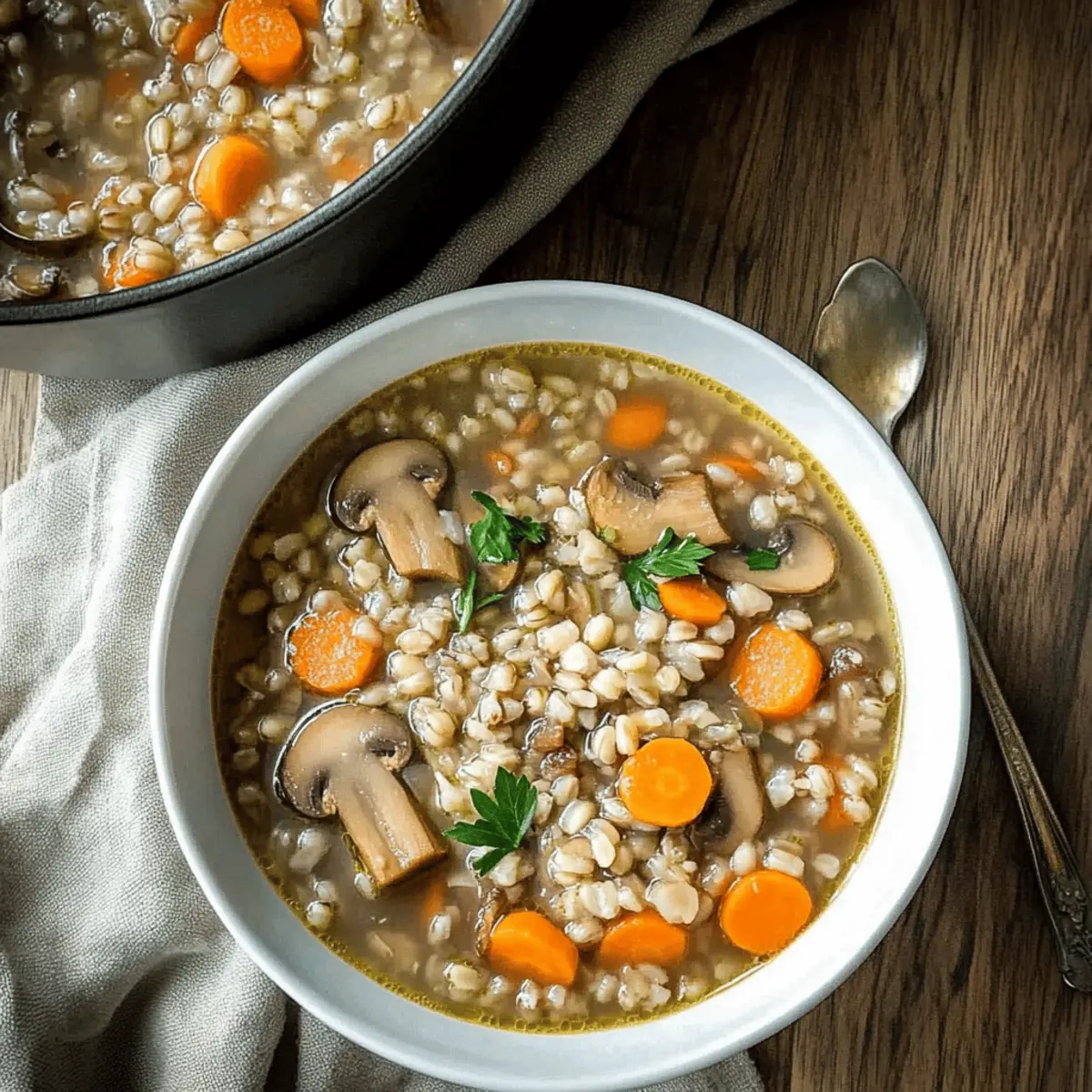 Vegetarian Mushroom Barley Soup