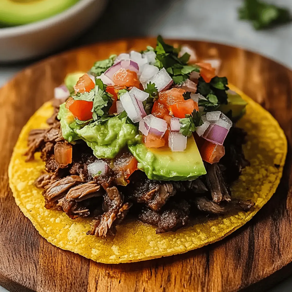 Mexican Tostadas de Carne Asada