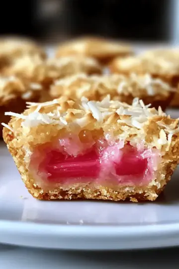 Rhubarb Coconut Macaroon Tarts