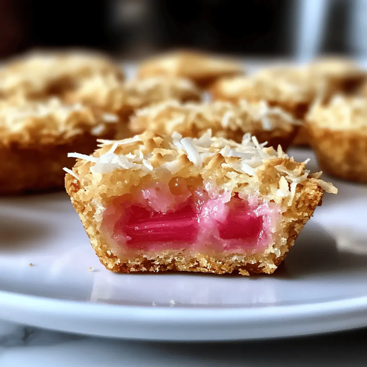Rhubarb Coconut Macaroon Tarts