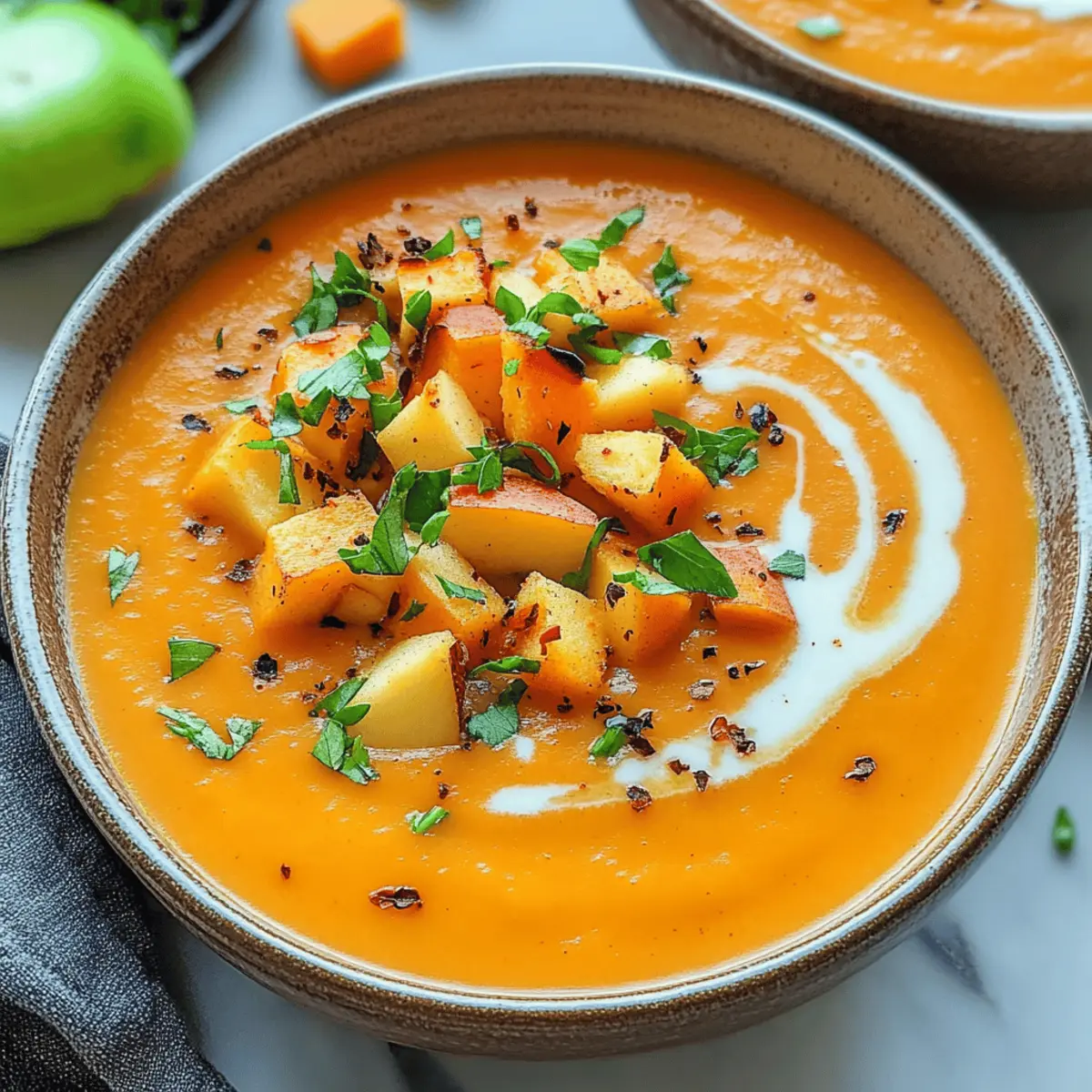 Curried Sweet Potato And Apple Soup