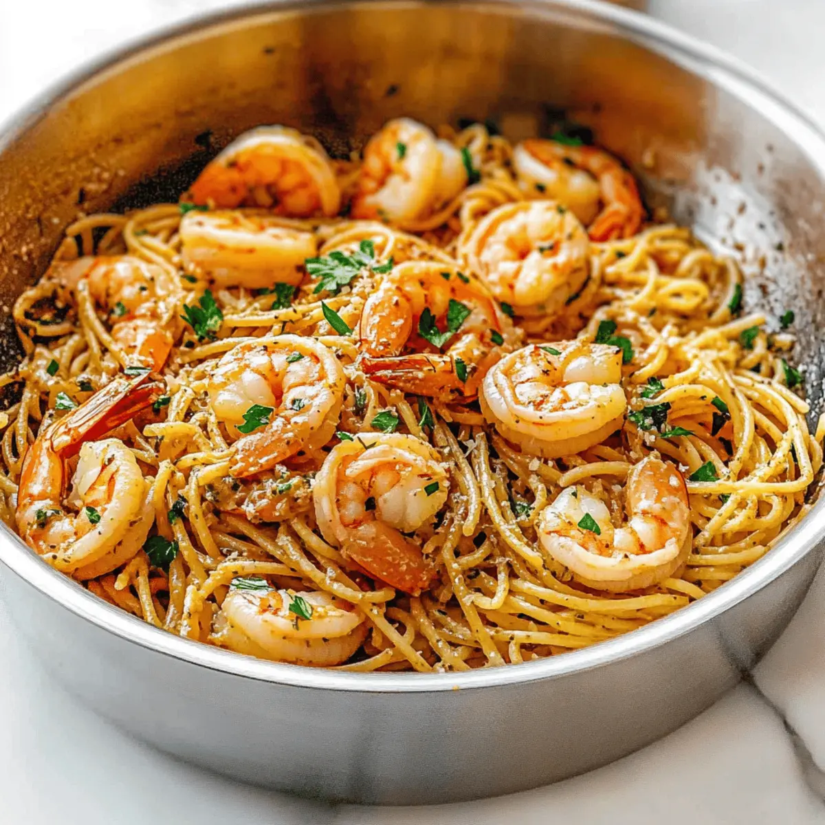 Old Bay Garlic Shrimp Pasta