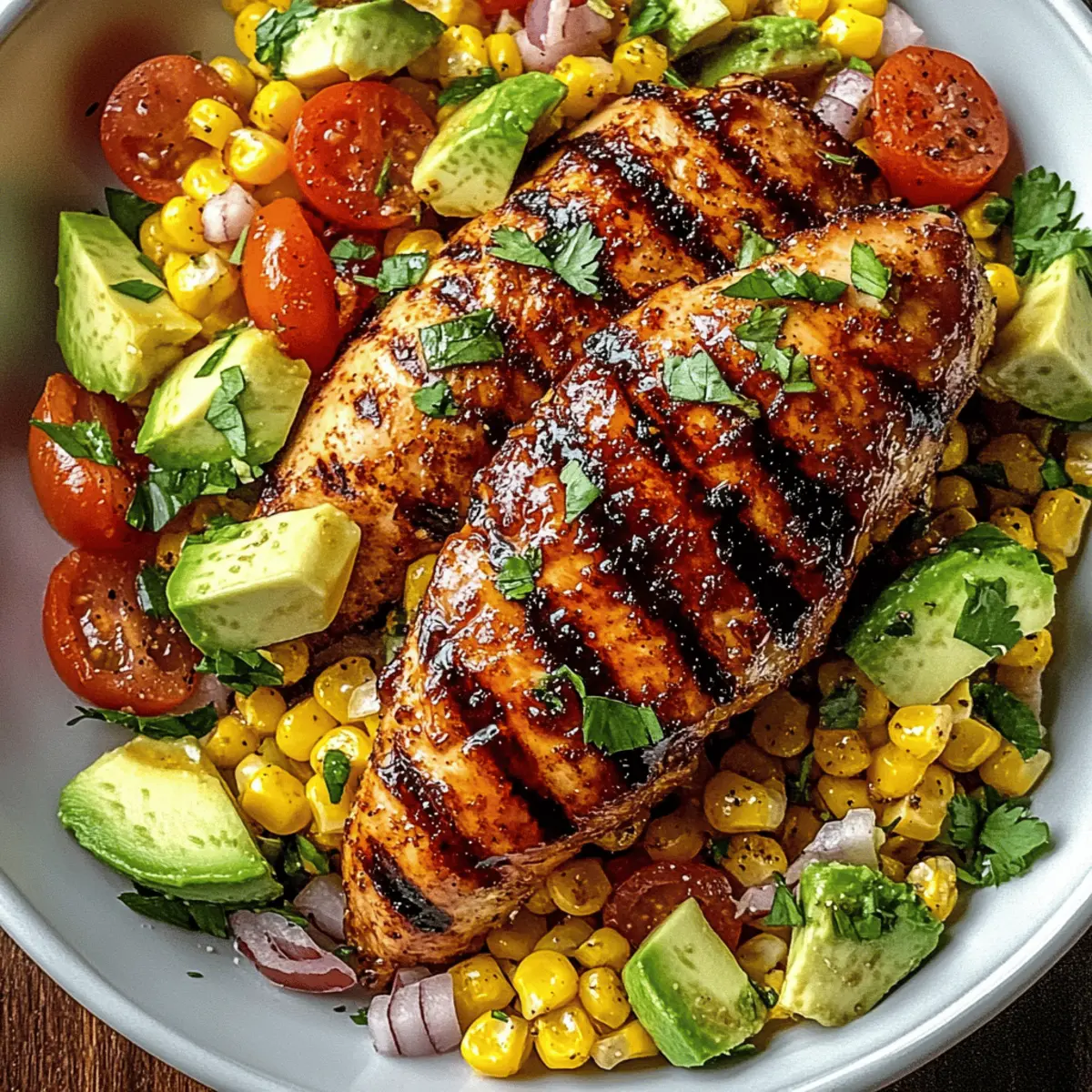 Grilled Hot Honey Chicken with Sweet Corn Salad