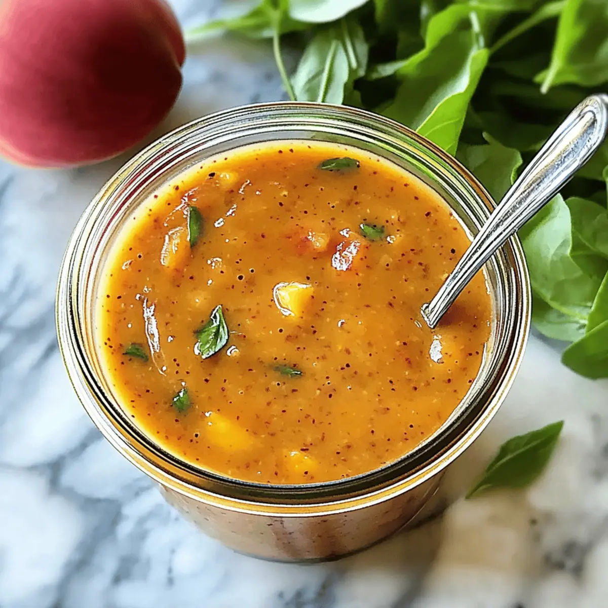 Peach Honey Dijon Balsamic Vinaigrette