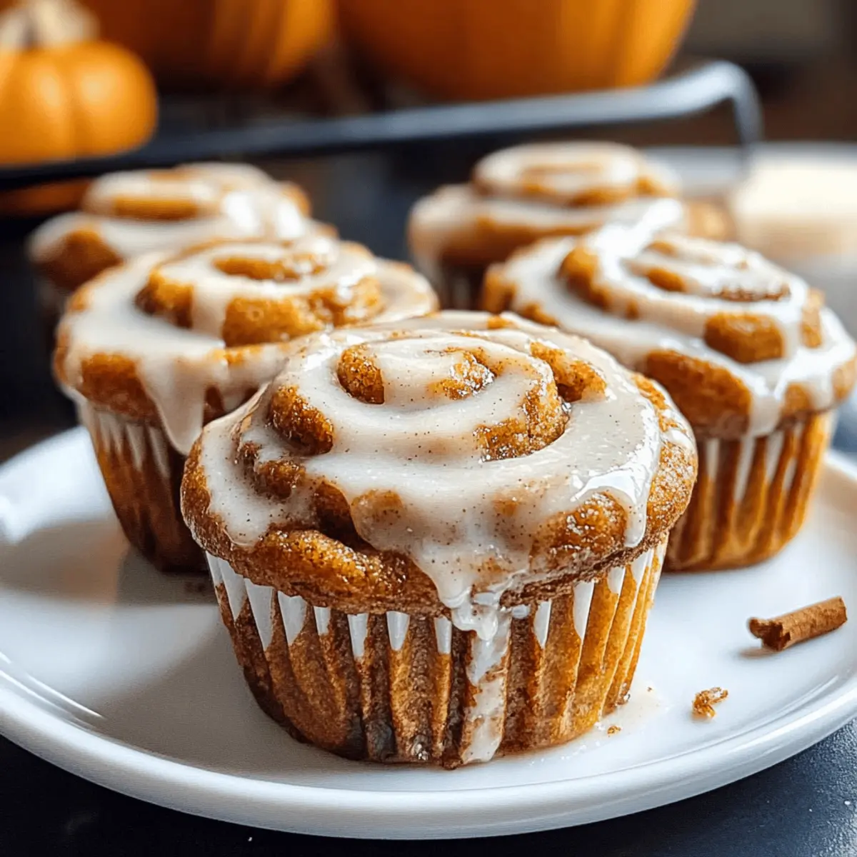 Pumpkin Cinnamon Roll Muffins