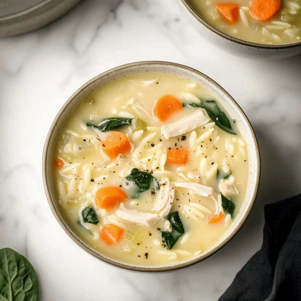Creamy Turkey Orzo Soup