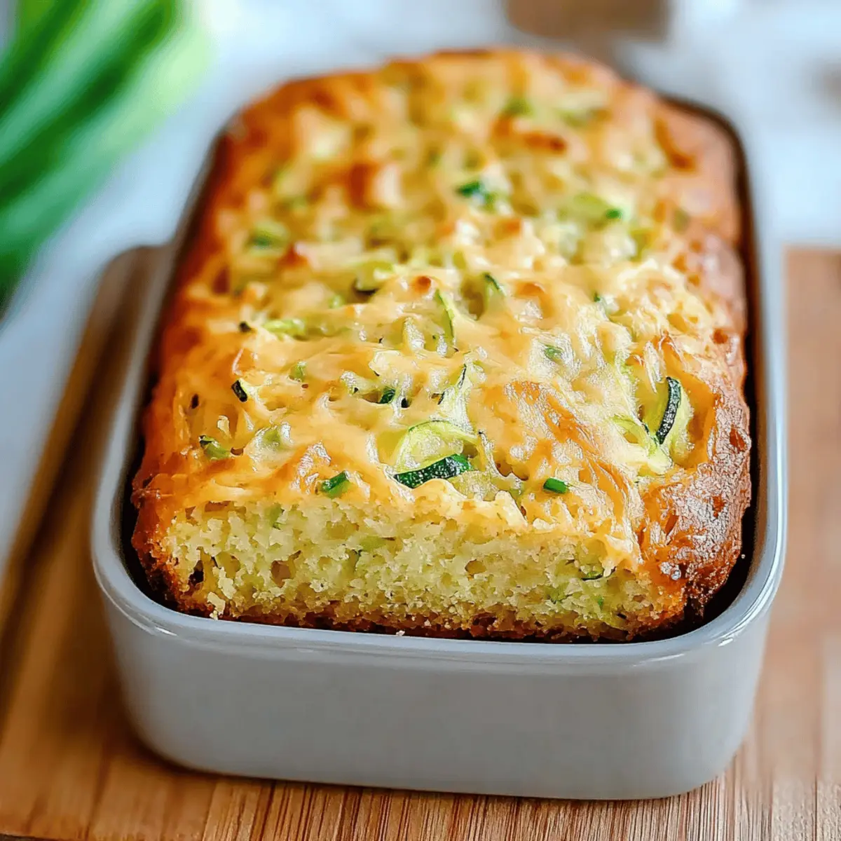 Green Onion Zucchini Cheddar Quick Bread