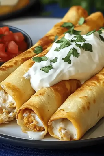 Baked Cream Cheese Chicken Taquitos