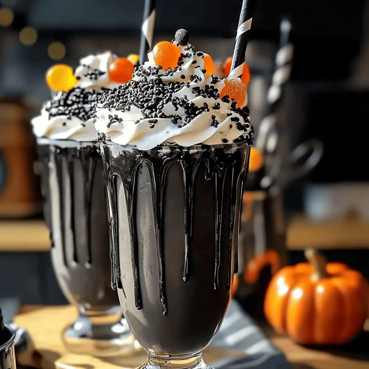 Black Halloween Milkshake