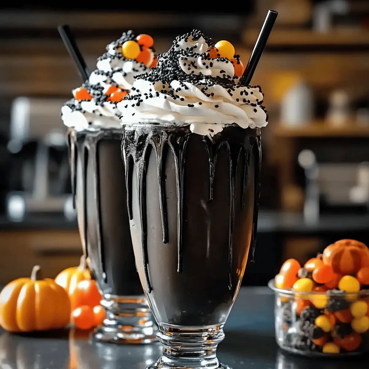 Black Halloween Milkshake