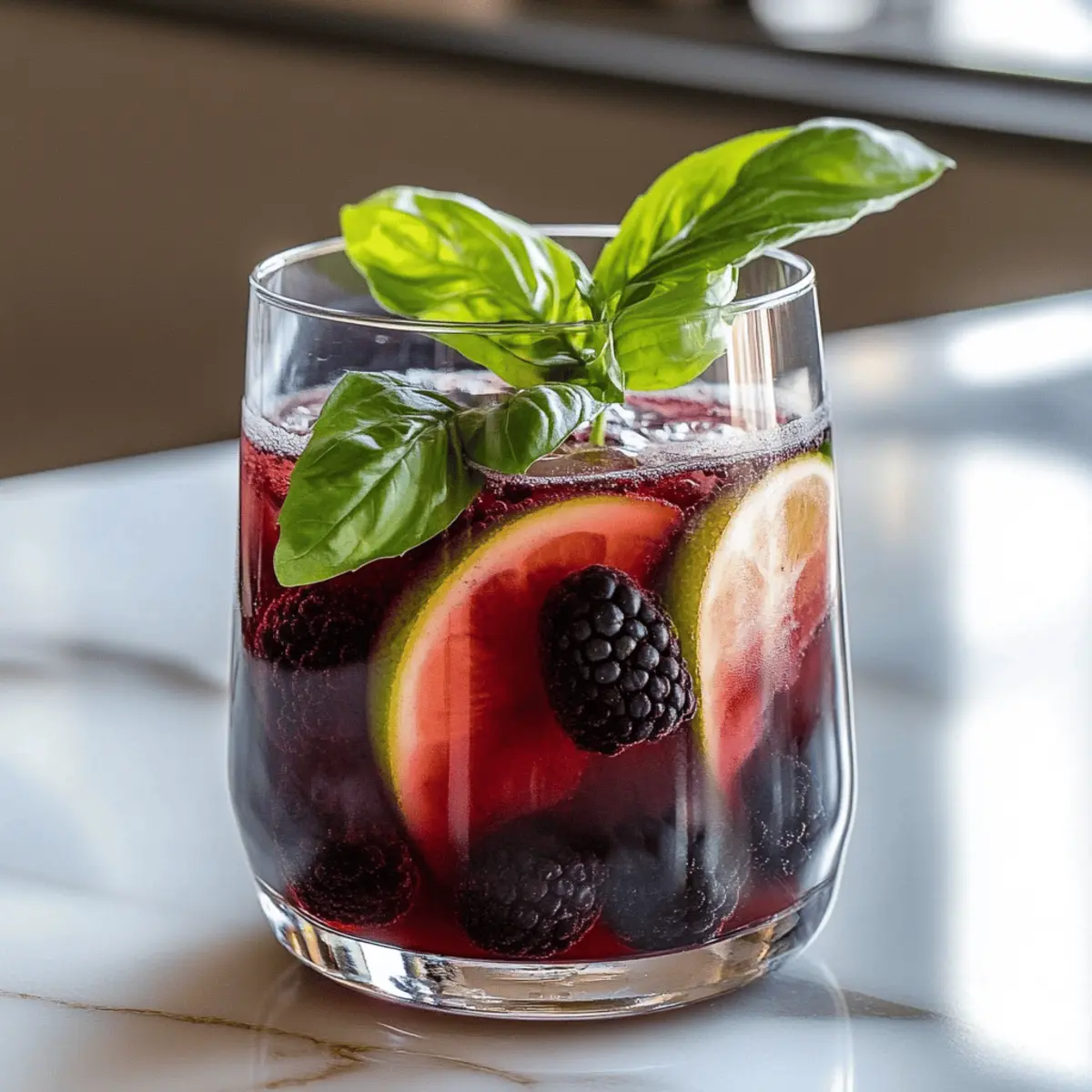 Blackberry Basil Blast Mocktail
