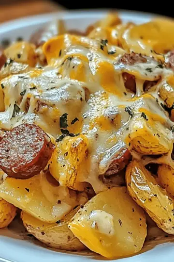 Cheesy Ranch Potatoes and Smoked Sausage