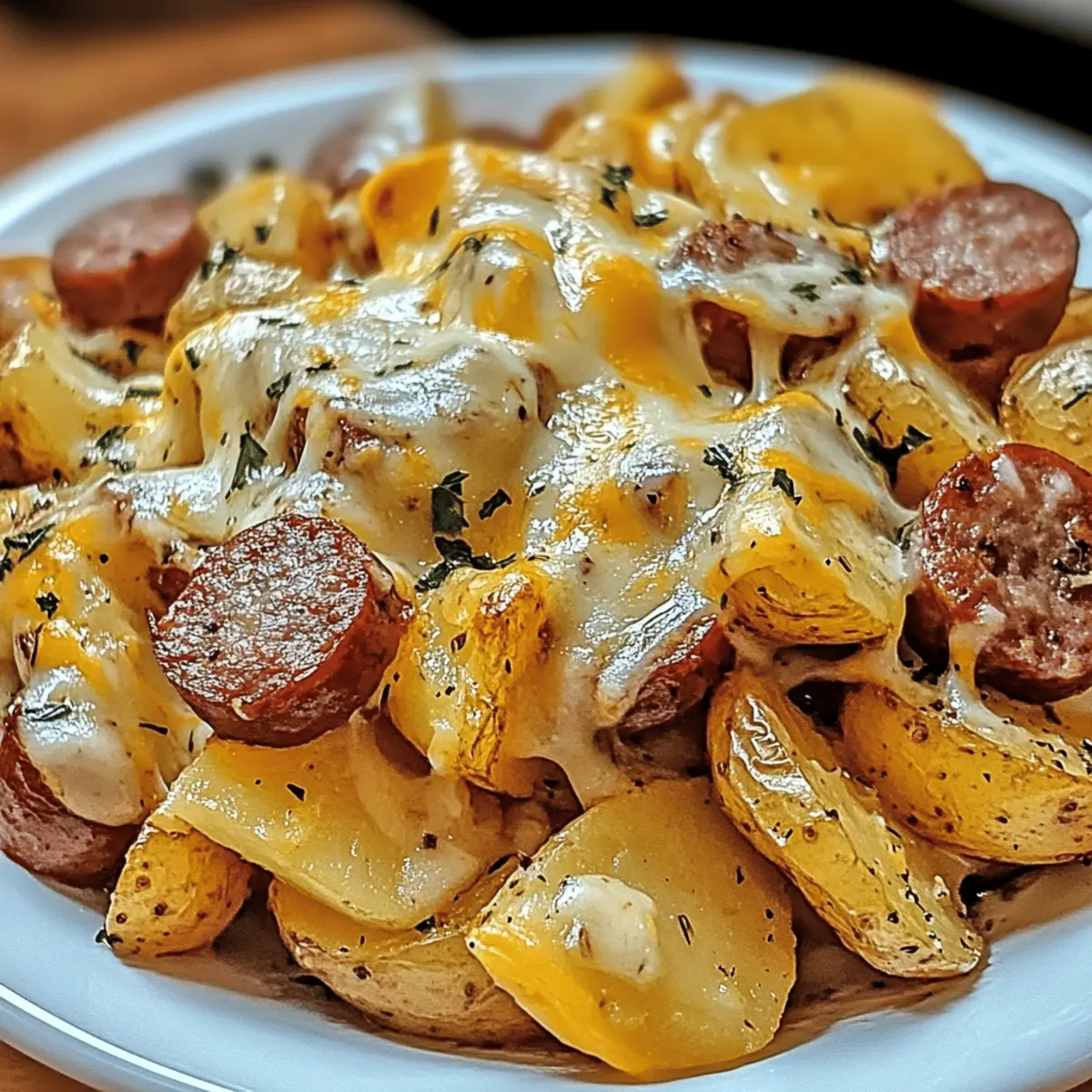 Cheesy Ranch Potatoes and Smoked Sausage