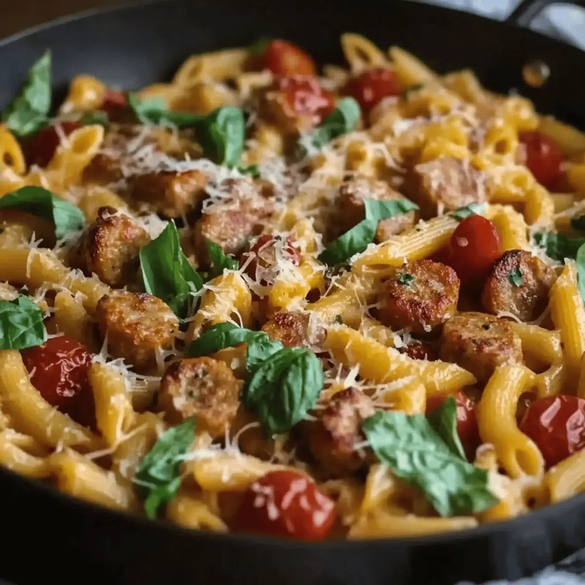 Chicken Apple Sausage One Pan Pasta