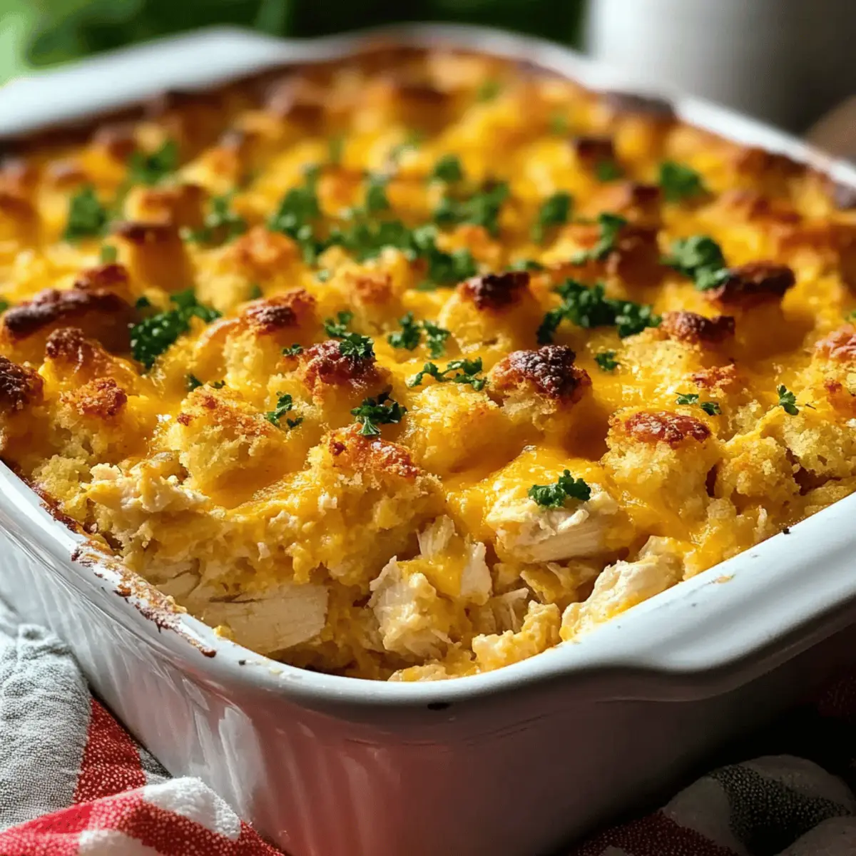 Chicken and Cornbread Casserole