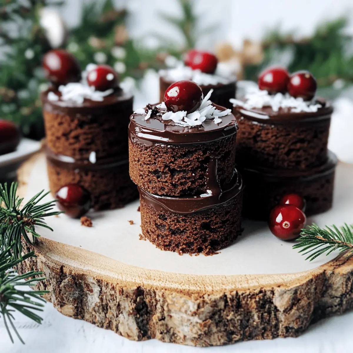 Chocolate Gingerbread Mini Cakes