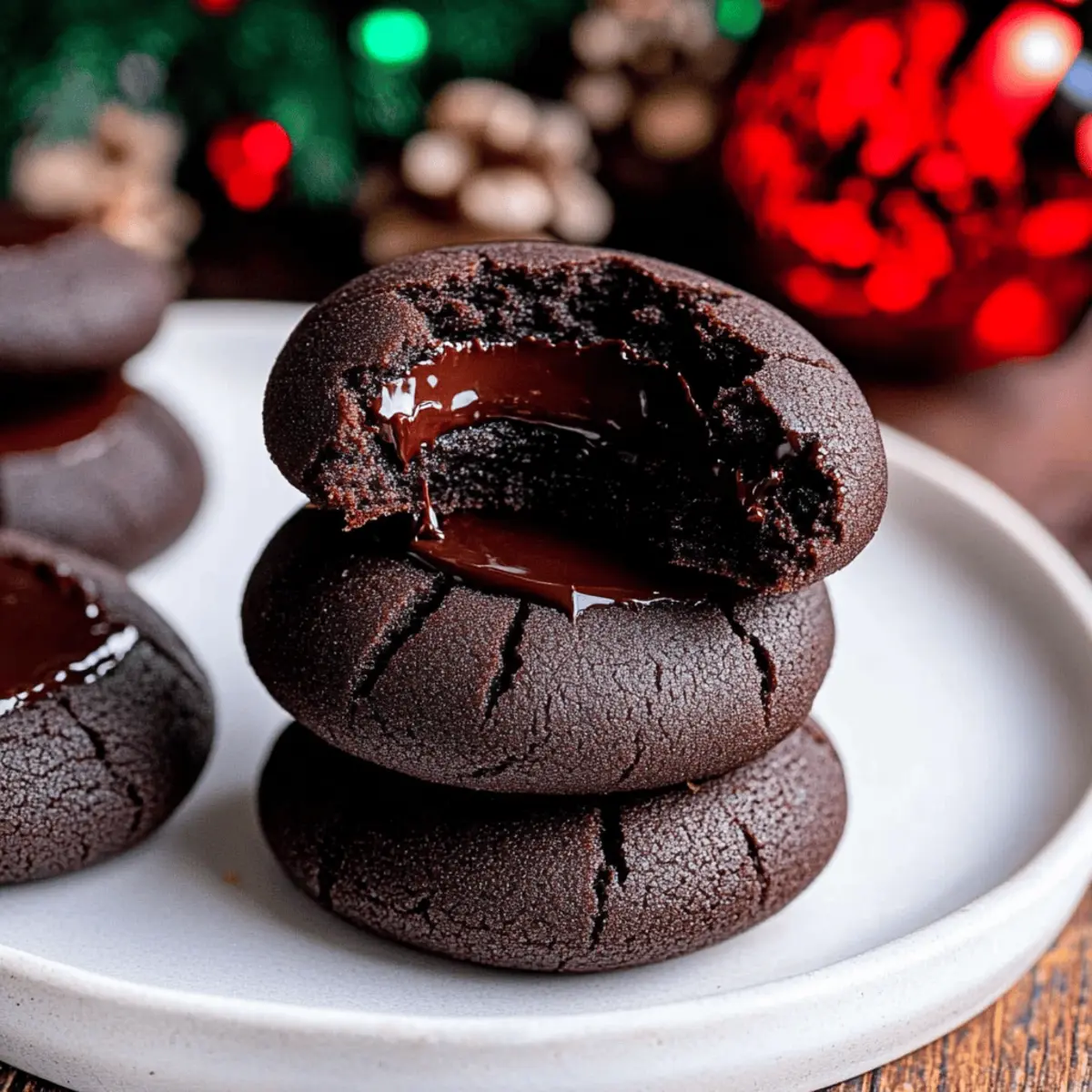 Chocolate Thumbprint Cookies