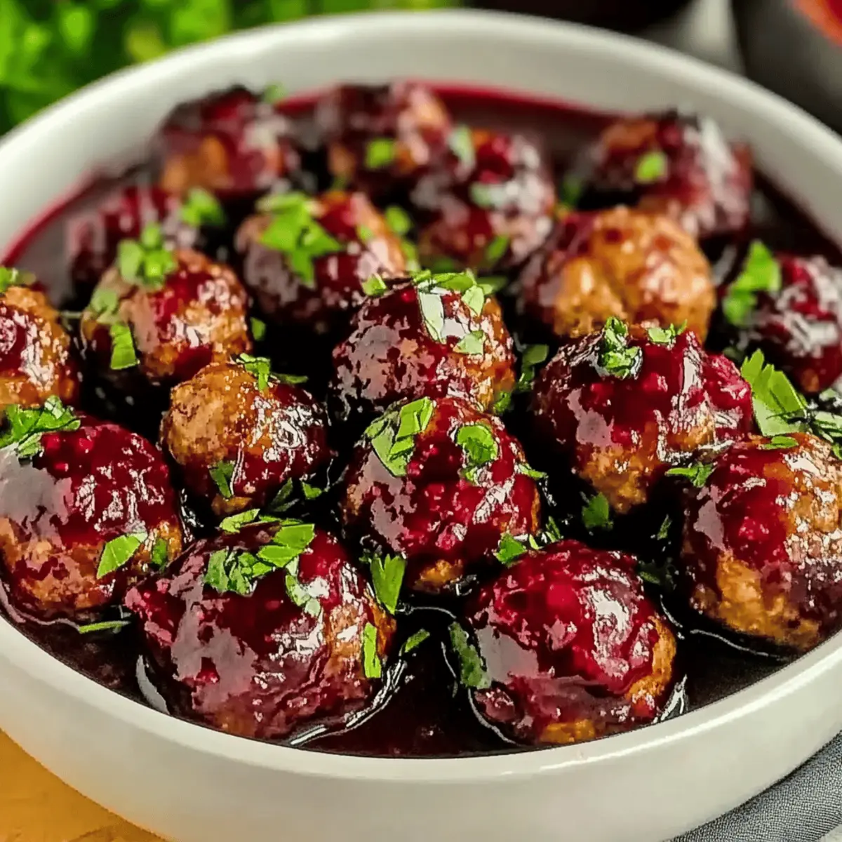 Christmas Cranberry Meatballs