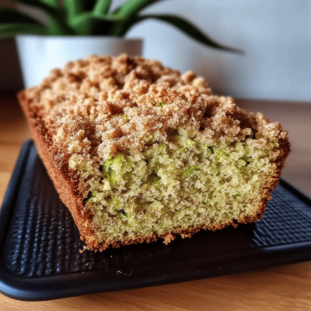 Cinnamon Streusel Topped Zucchini Bread