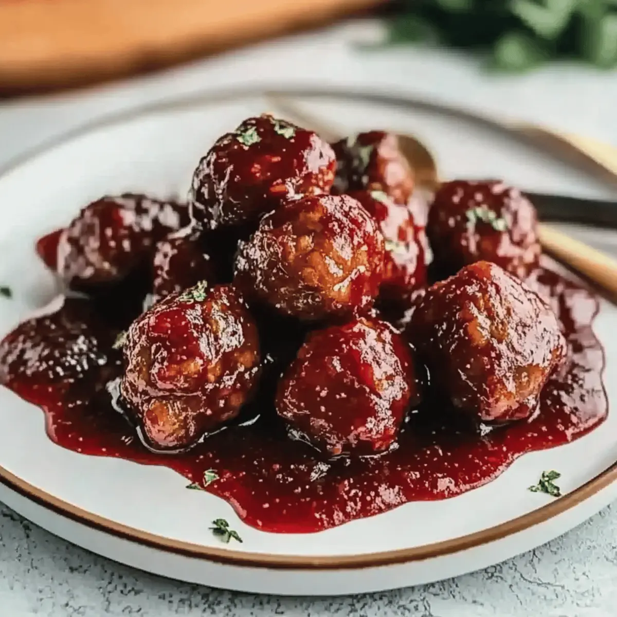 Cranberry Sauce Meatballs