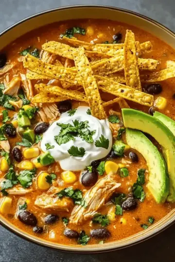 Creamy Chicken Tortilla Soup Recipe