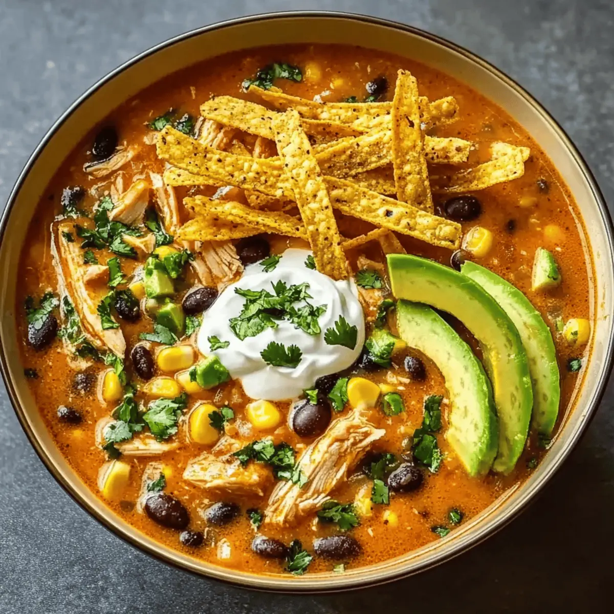 Creamy Chicken Tortilla Soup Recipe