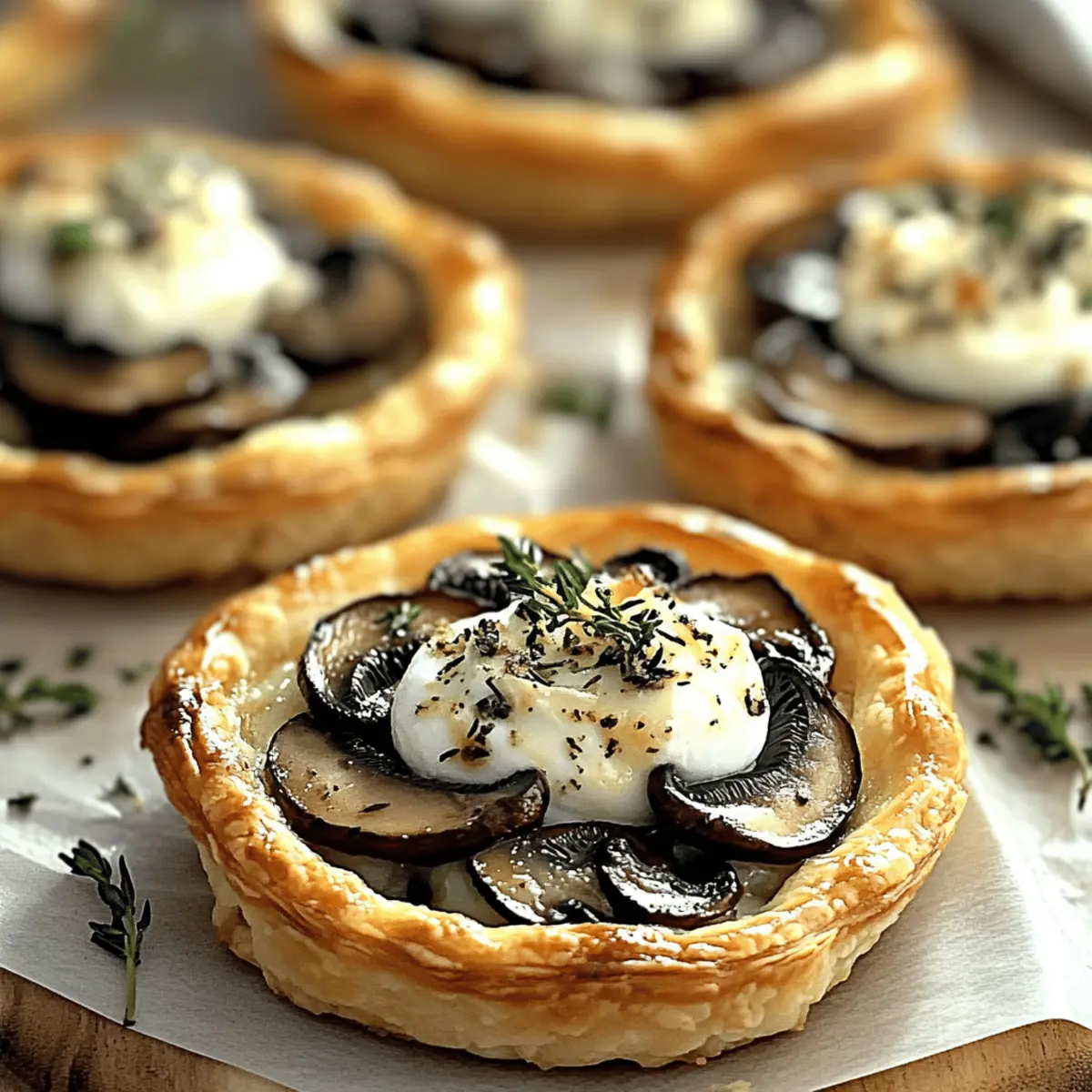 Elegant Mushroom Goat Cheese Tarts