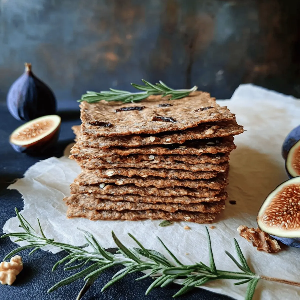 Fig Walnut Rosemary Crackers