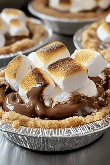 Five Minute Mini S'mores Pies
