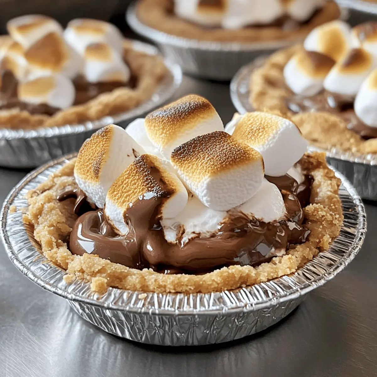 Five Minute Mini S'mores Pies