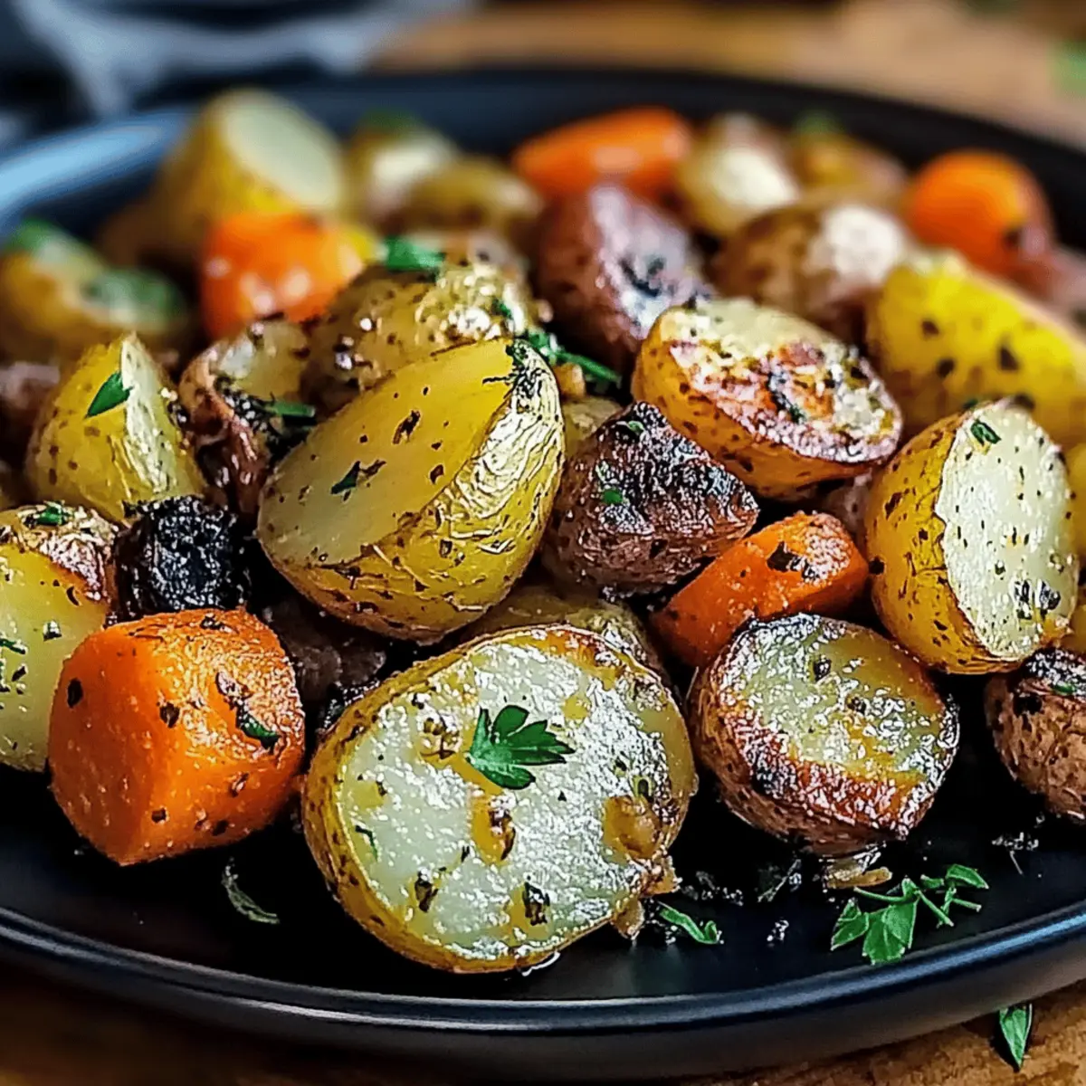 Garlic Herb Roasted Potatoes, Carrots, and Zucchini