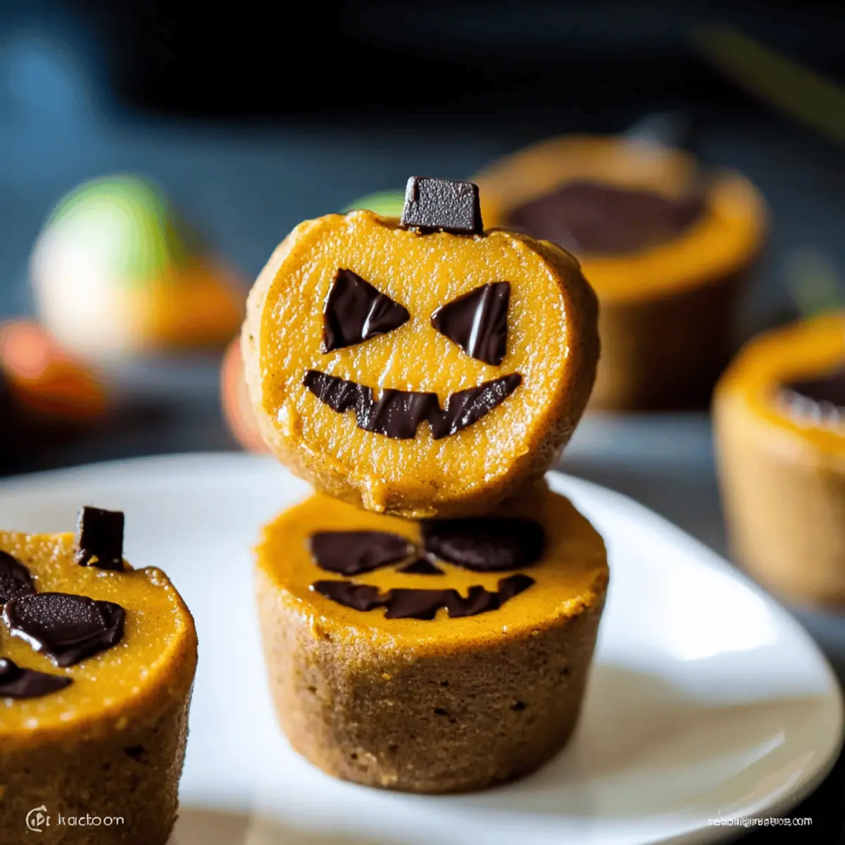 Mini Pumpkin Cheesecake Jack-O’-Lanterns