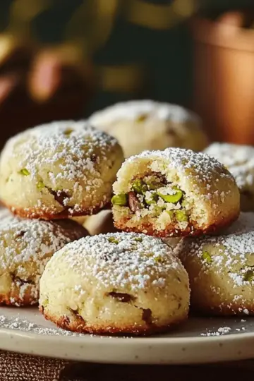 Pistachio Wedding Cookies