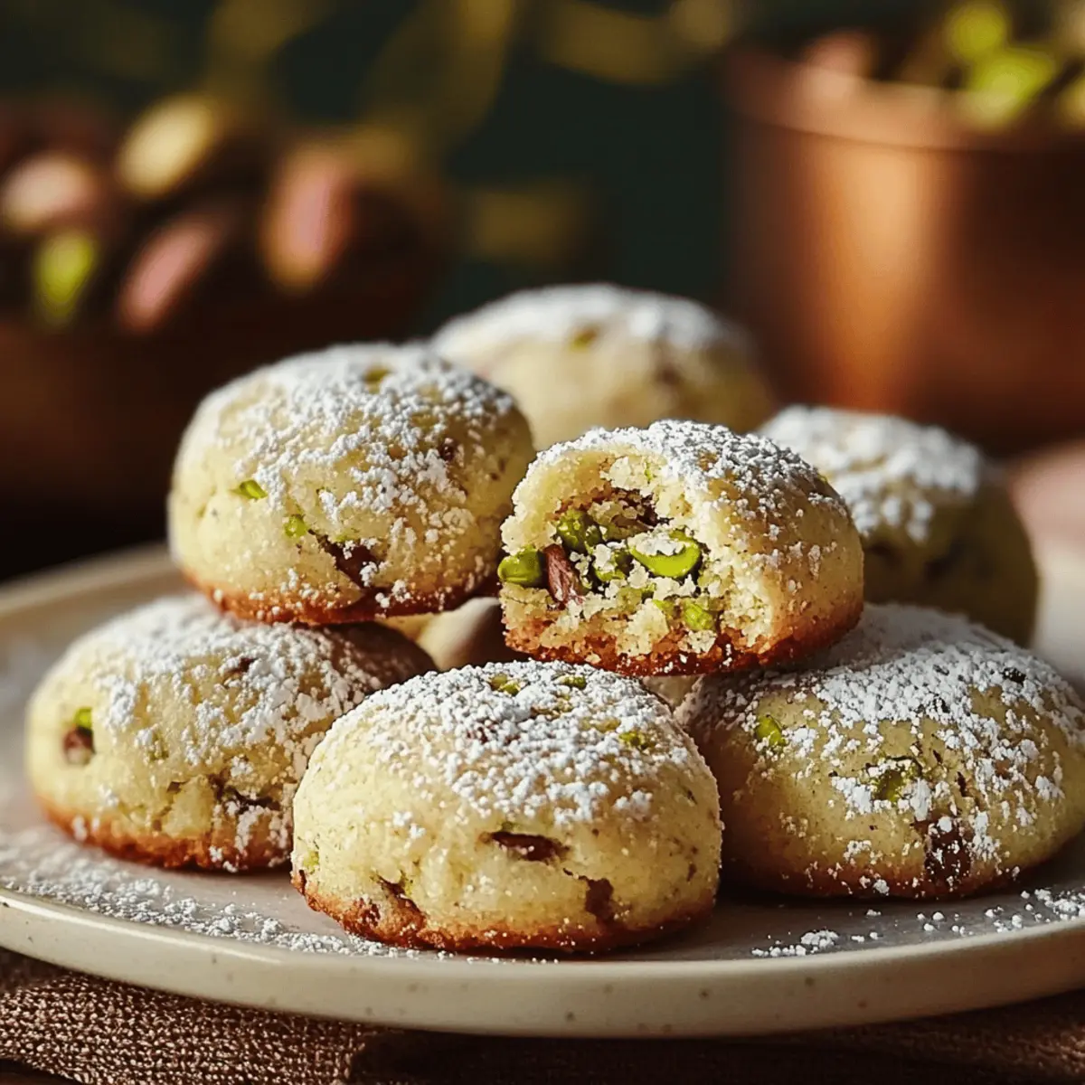 Pistachio Wedding Cookies