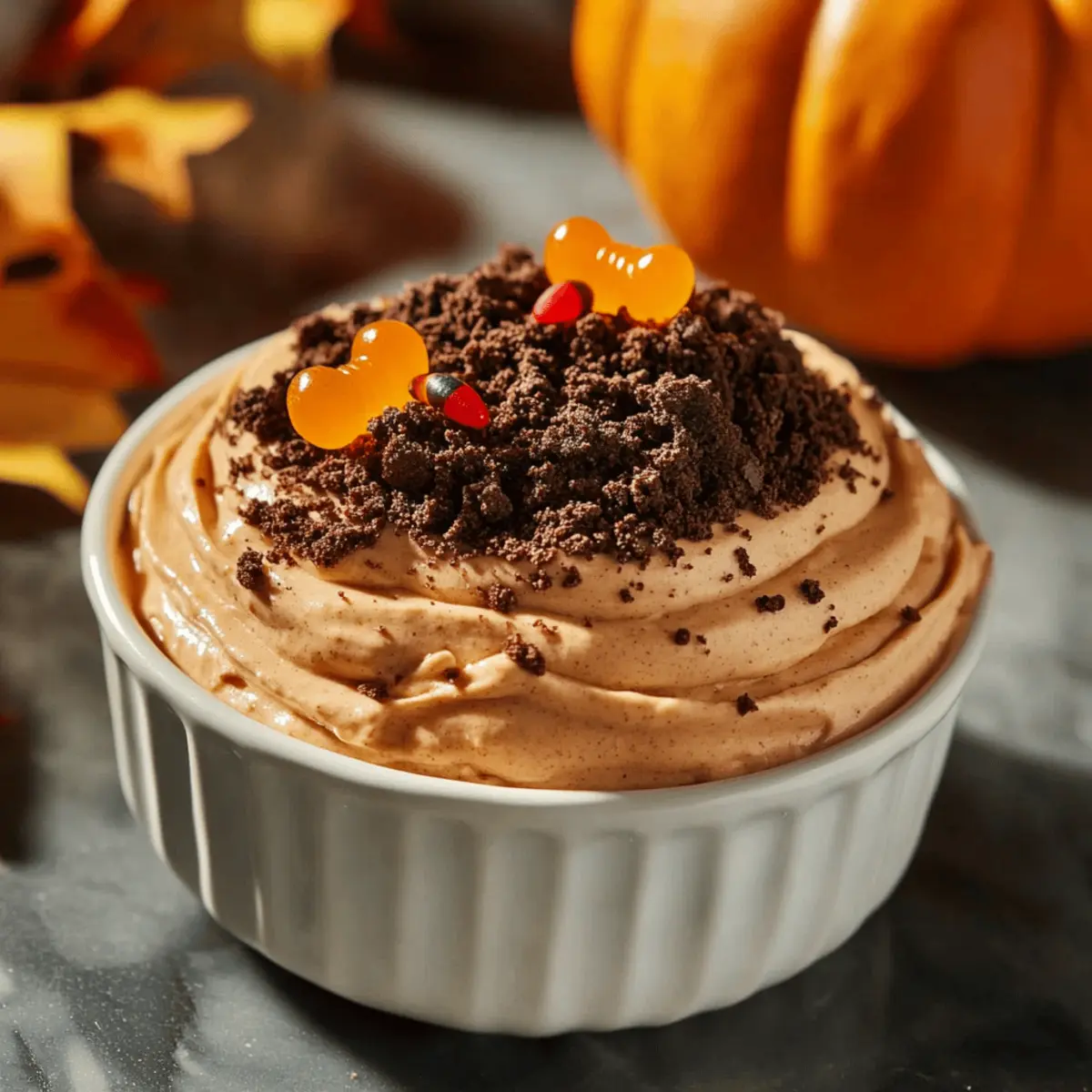 Pumpkin Cheesecake Dip with Crumbled Dirt