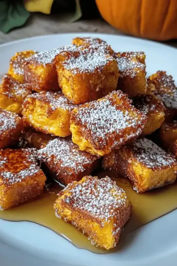 Pumpkin French Toast Bites