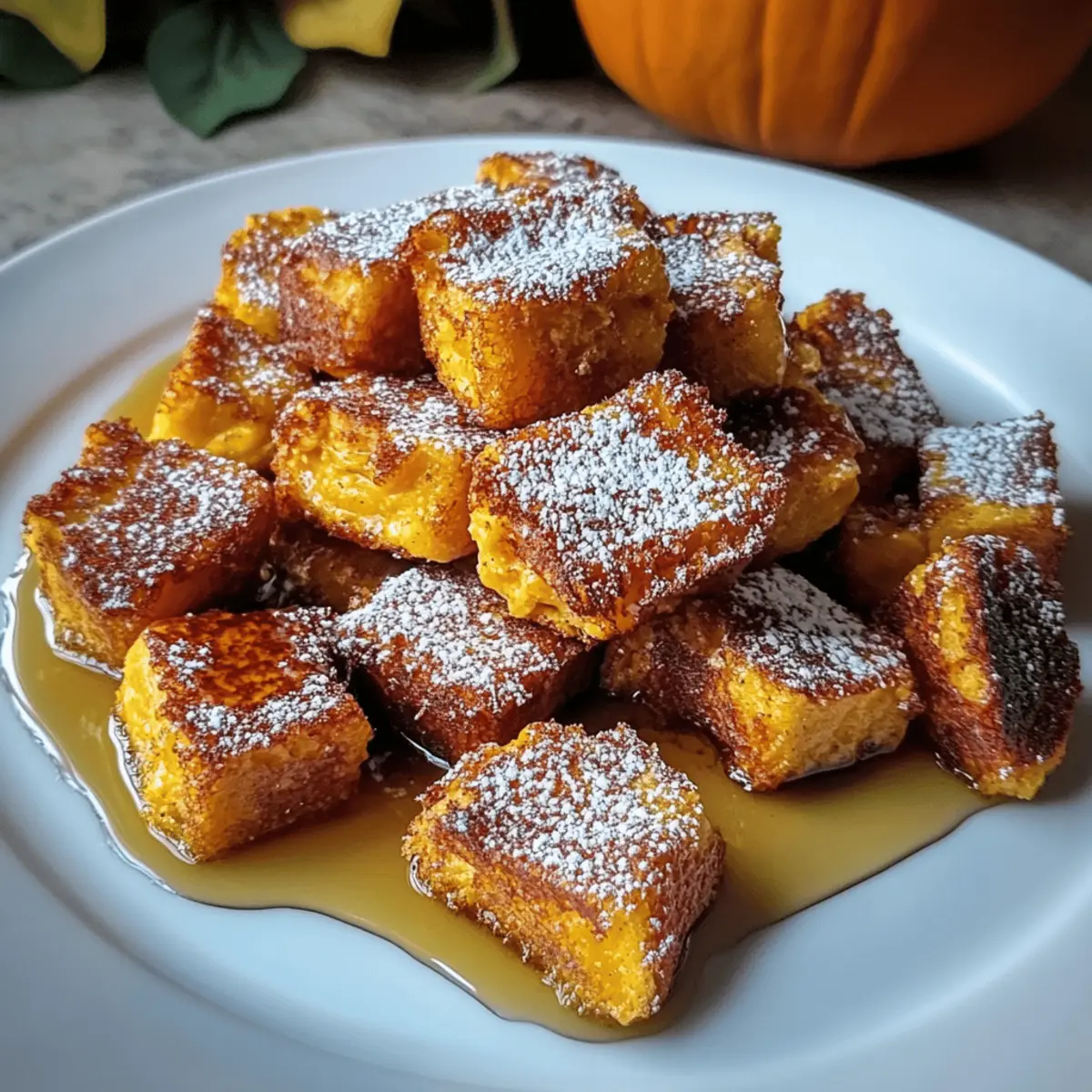 Pumpkin French Toast Bites