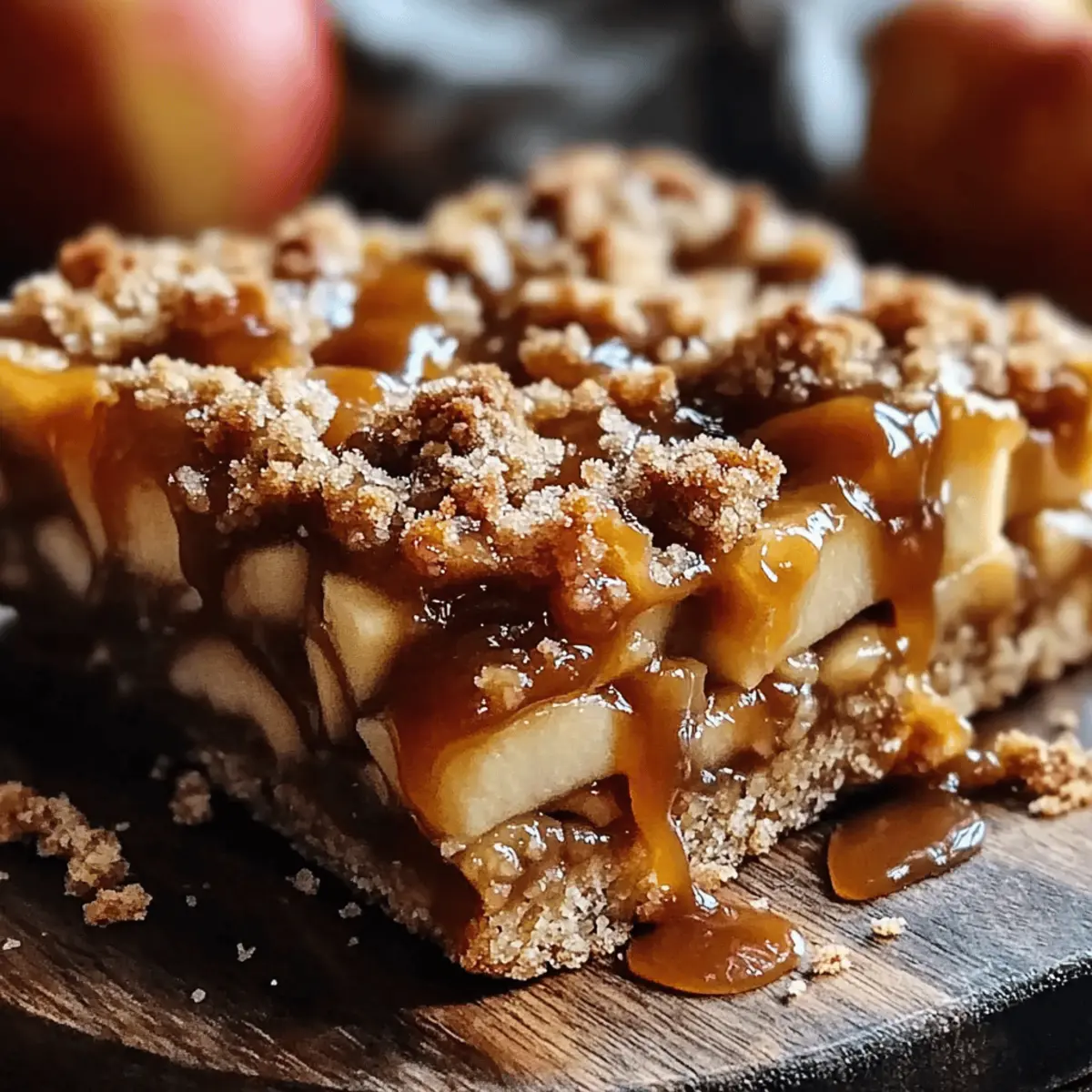 Salted Caramel Apple Bars