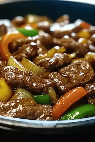 Sizzling Chinese Pepper Steak with Onions