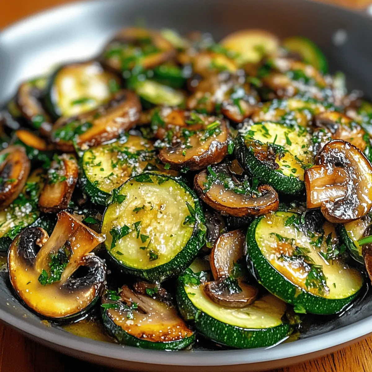 Skillet Zucchini and Mushrooms