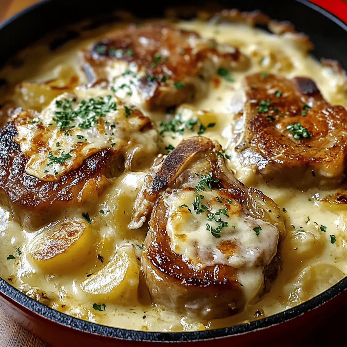 Smothered Pork Chop and Scalloped Potato Casserole