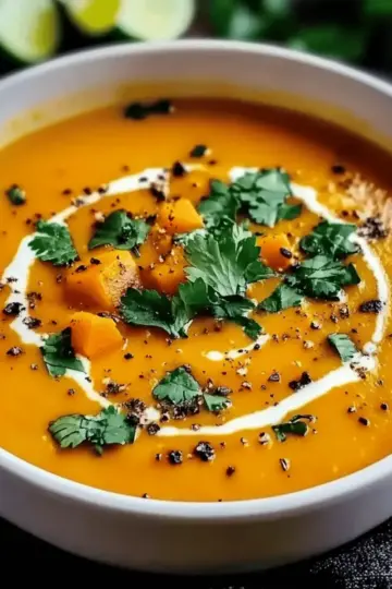 Spicy Butternut Squash Sweet Potato Soup