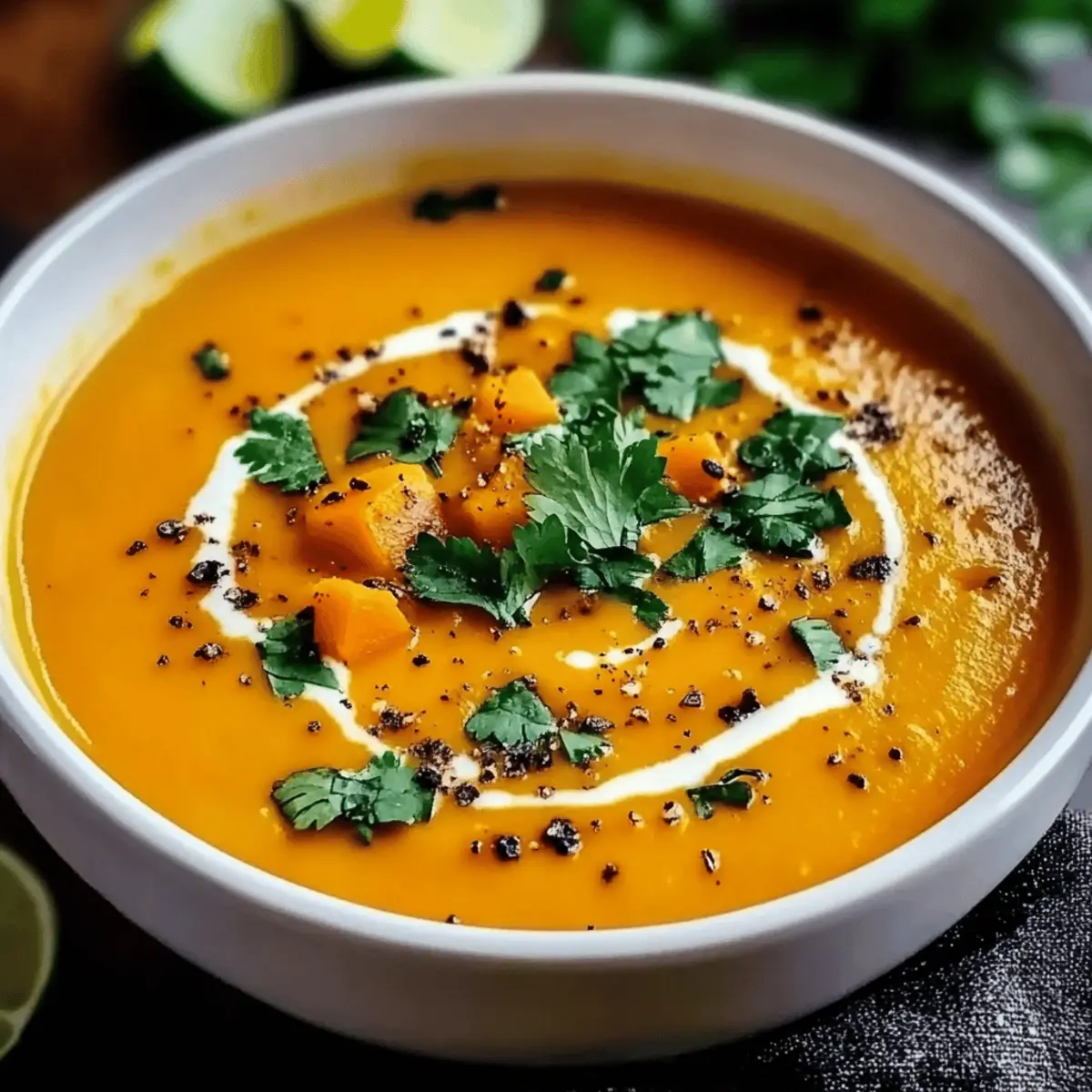 Spicy Butternut Squash Sweet Potato Soup